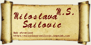 Miloslava Sailović vizit kartica